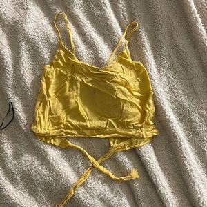Yellow Hollister Crop Top size S